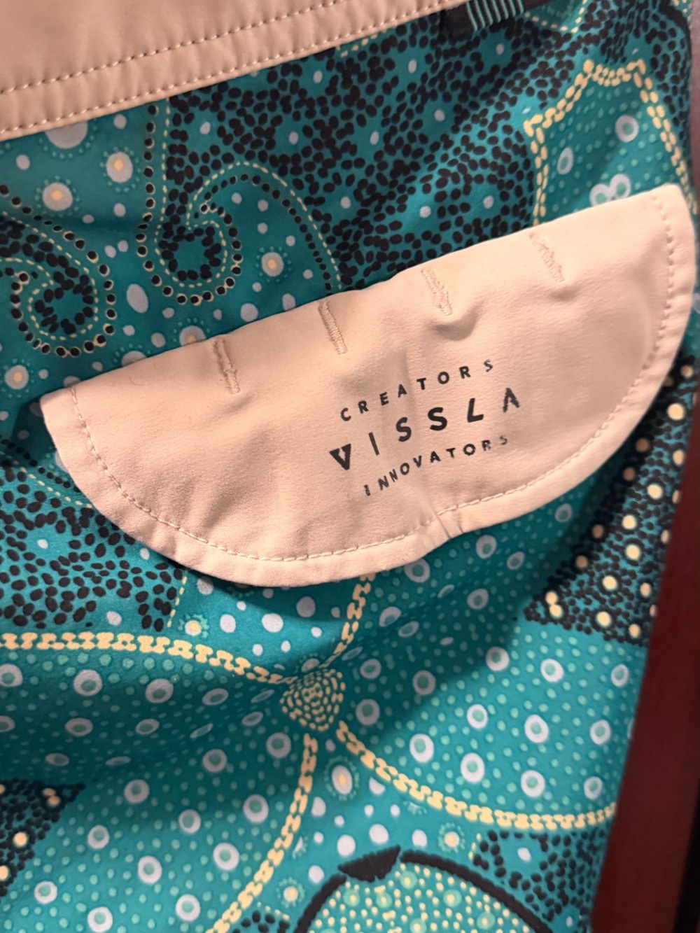 VISSLA Teal Printed  swim trucks with Cream  swim trucks